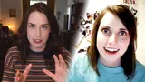 The wide-eyed, unblinking Overly Attached Girlfriend webcam stare