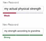Weak vs. Strong Password meme