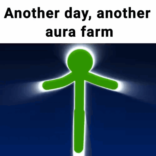 Aura Farming meme example