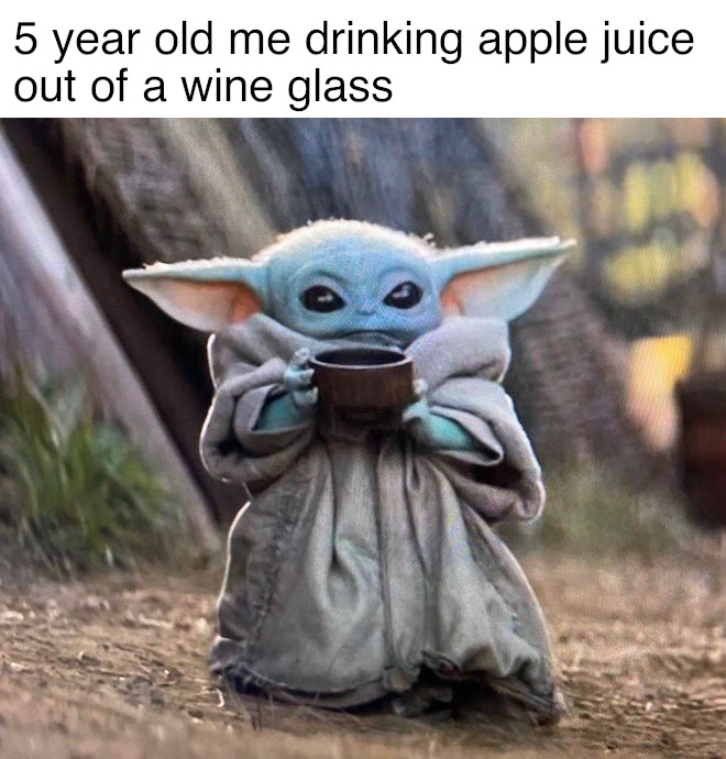 Baby Yoda Drinking Soup meme