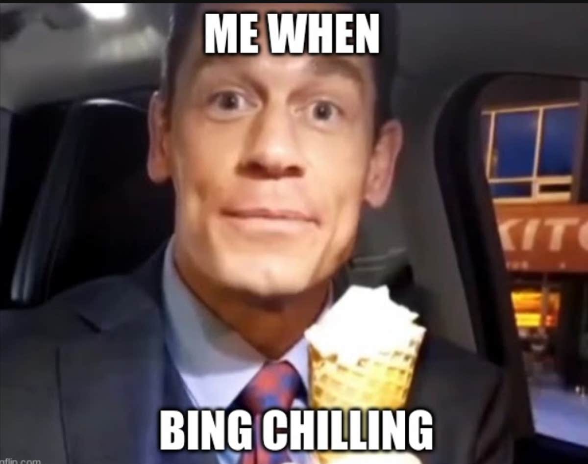 Bing Chilling meme example