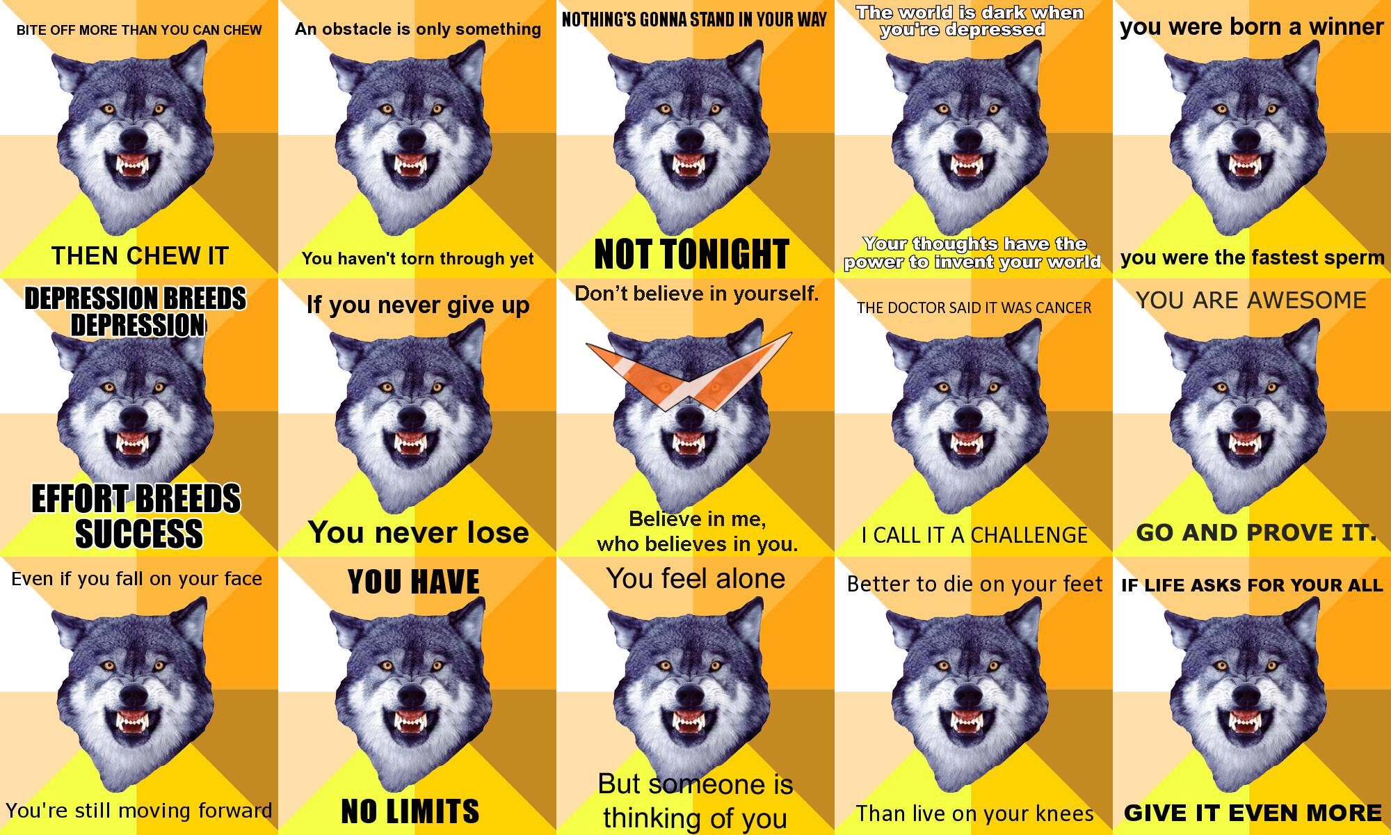 Courage Wolf meme