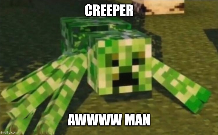 Creeper Aw Man meme