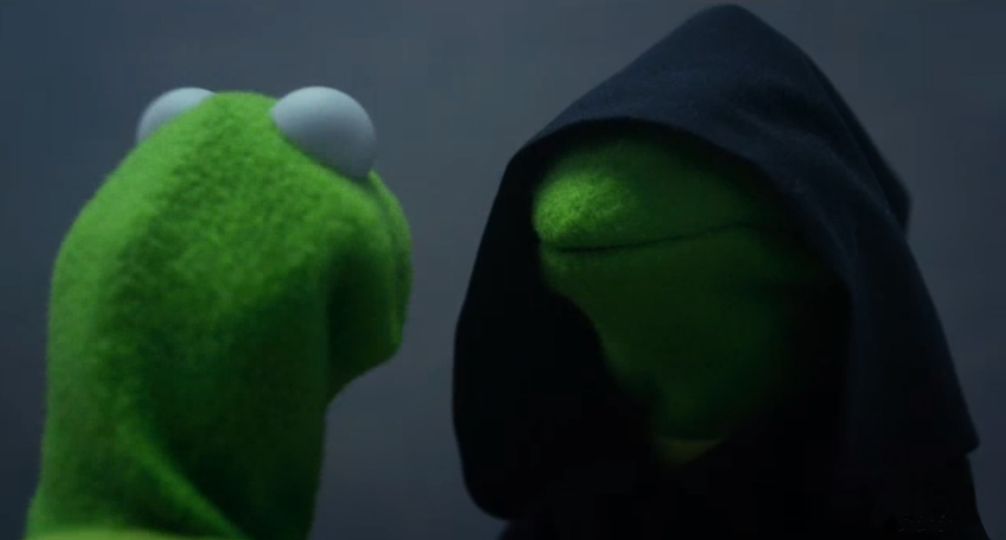 Evil Kermit meme