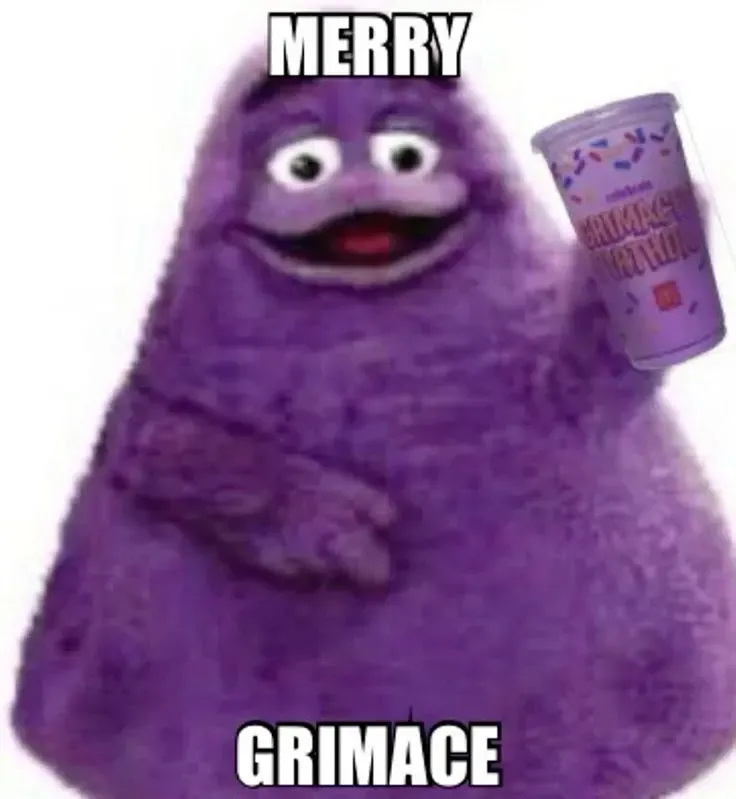 Grimace Shake meme example