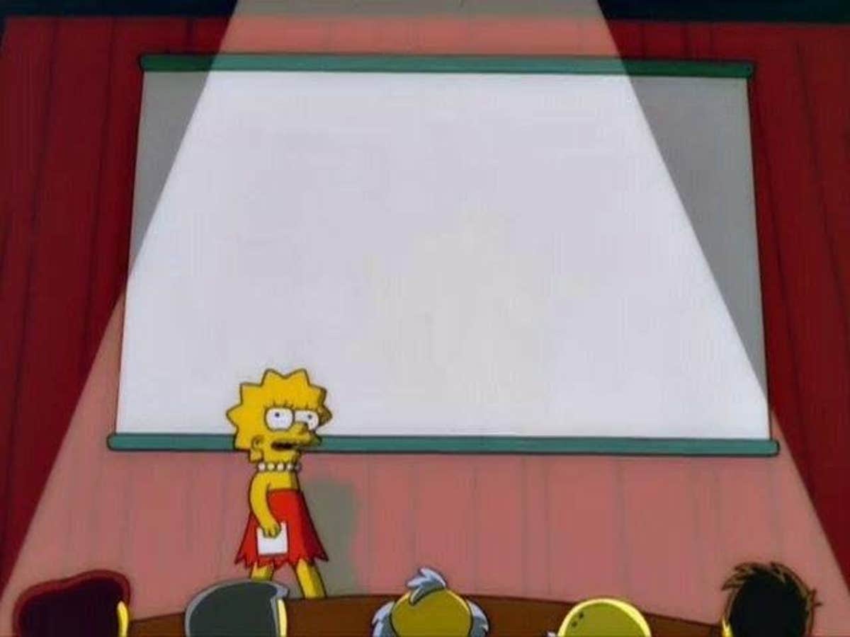 Lisa Simpson's Presentation meme example