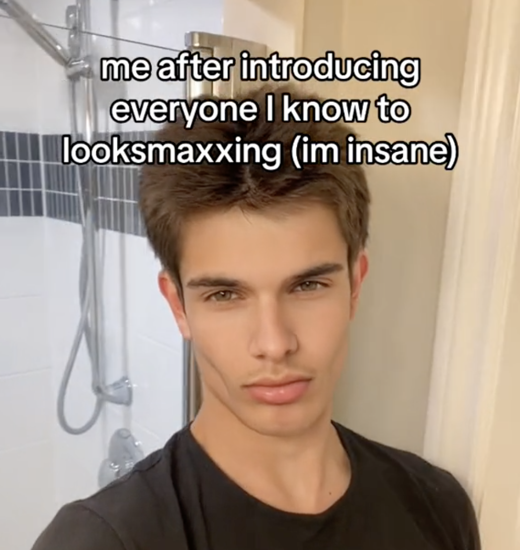 Looksmaxxing meme example
