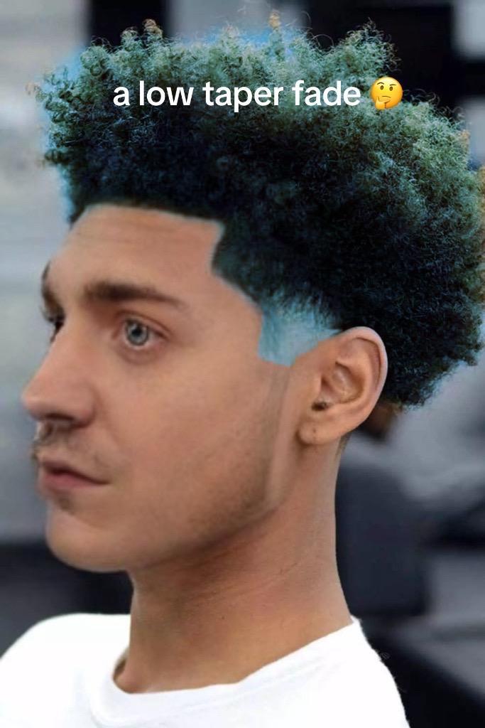 Low taper fade haircut meme graphic