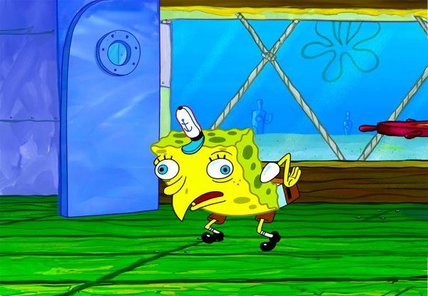 Mocking SpongeBob meme