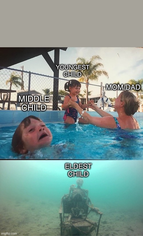 Mother Ignoring Kid Drowning In A Pool meme