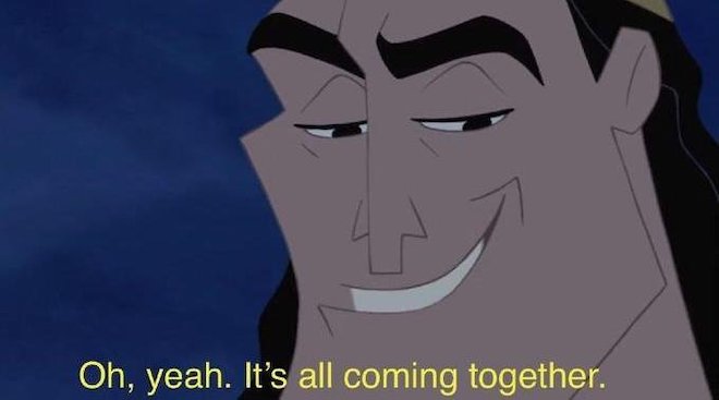 Oh Yeah, It's All Coming Together meme example