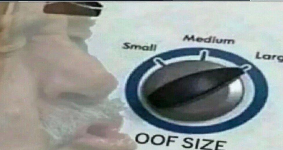 Oof Size Large meme