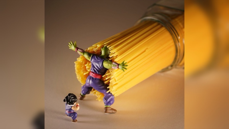 Piccolo vs. Spaghetti meme