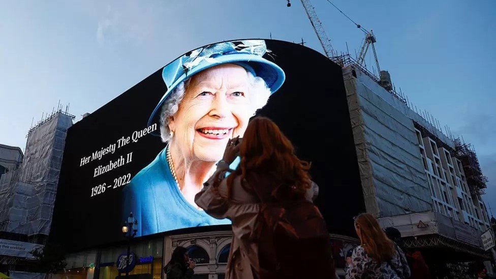 Queen Elizabeth On A Billboard meme