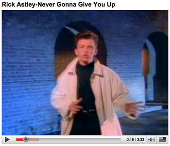 Rickroll bait-and-switch graphic