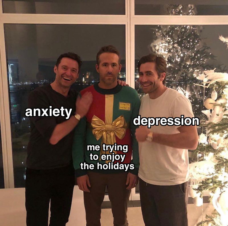 Ryan Reynolds Between Hugh Jackman and Jake Gyllenhaal meme