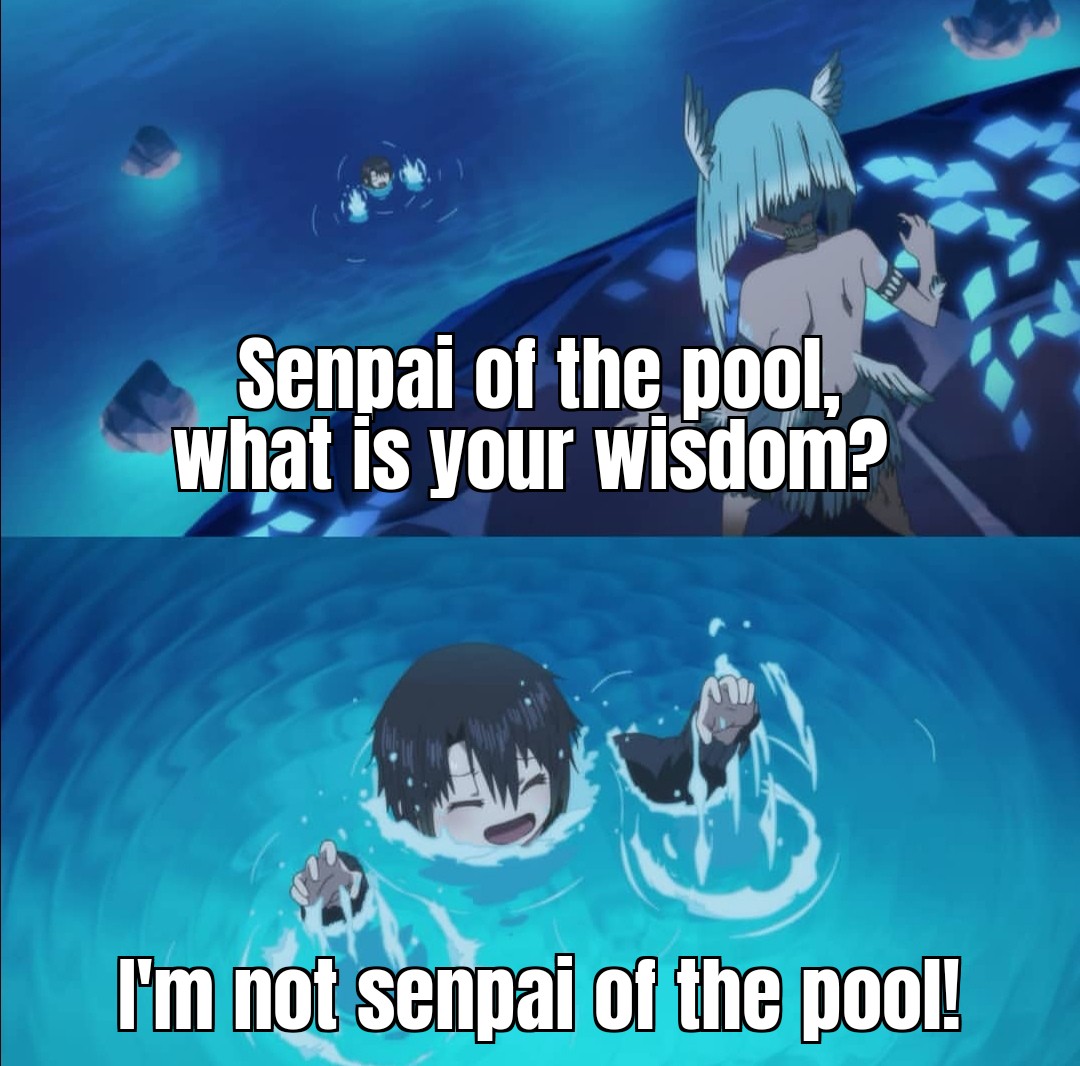 Senpai of the Pool meme