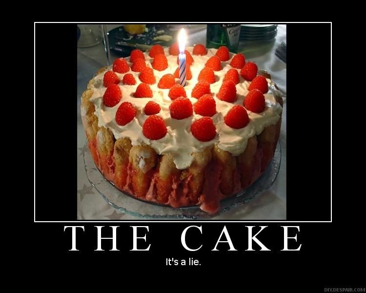 The Cake Is a Lie meme