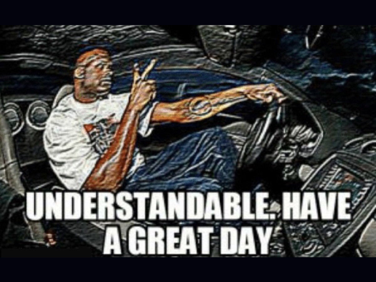 Understandable, Have a Great Day meme example