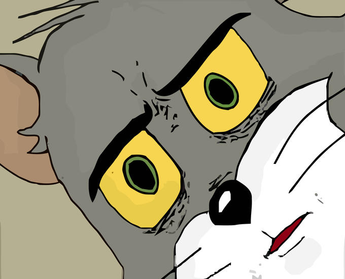 Unsettled Tom meme example