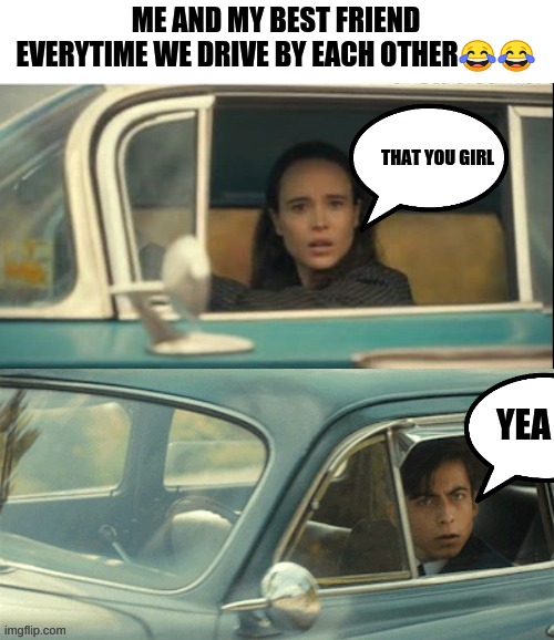 Vanya and Five Drive By Each Other meme