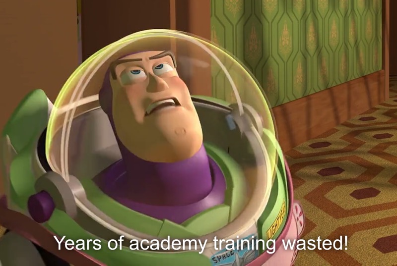 Years of Academy Training Wasted meme