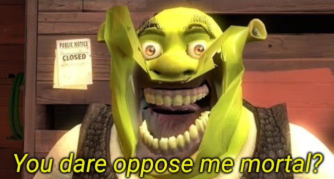You Dare Oppose Me Mortal meme example