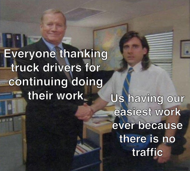 Young Michael Scott Shaking Ed Truck's Hand meme